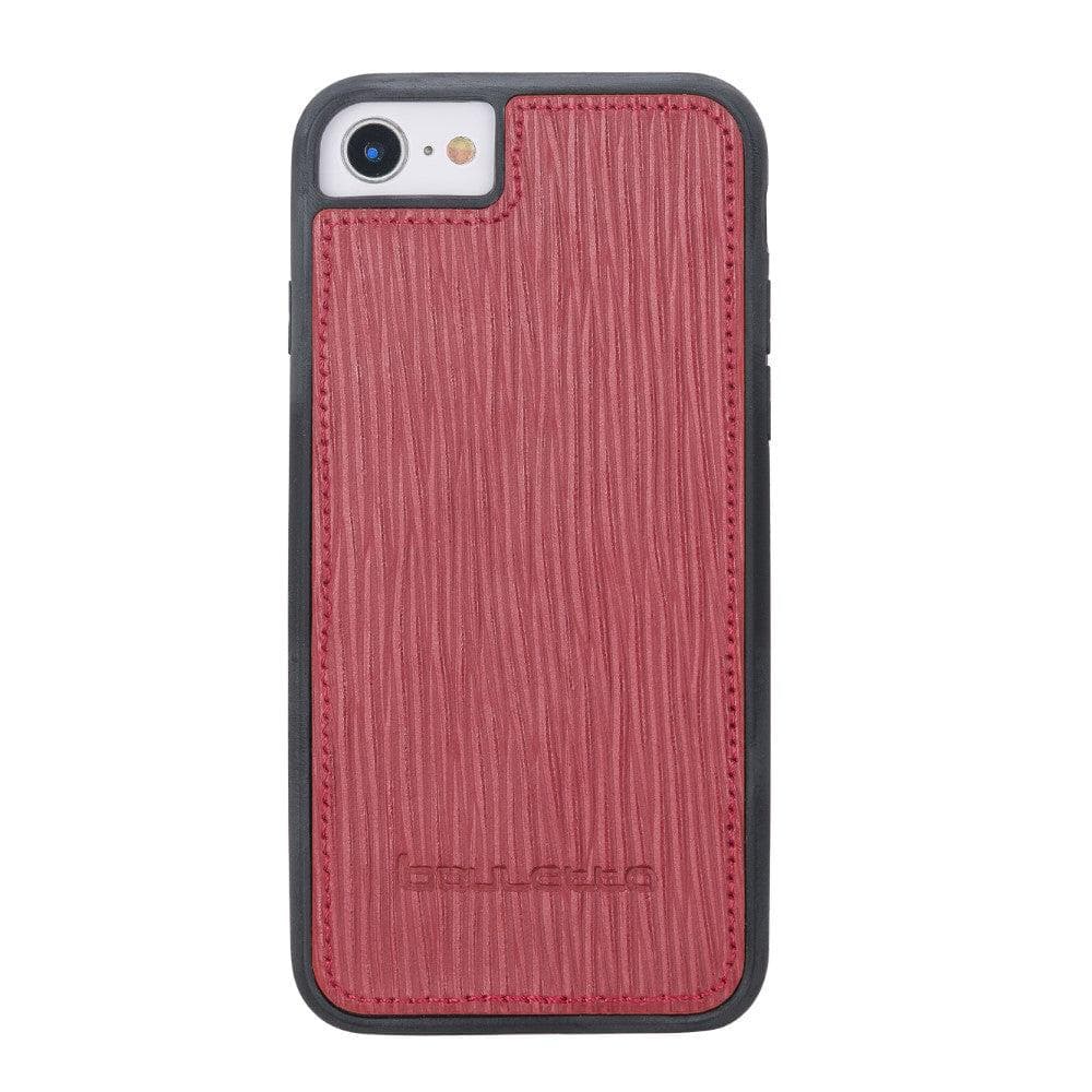Flexible Genuine Leather Back Cover for Apple iPhone 7 Series iPhone 7 / Red Bark Bouletta