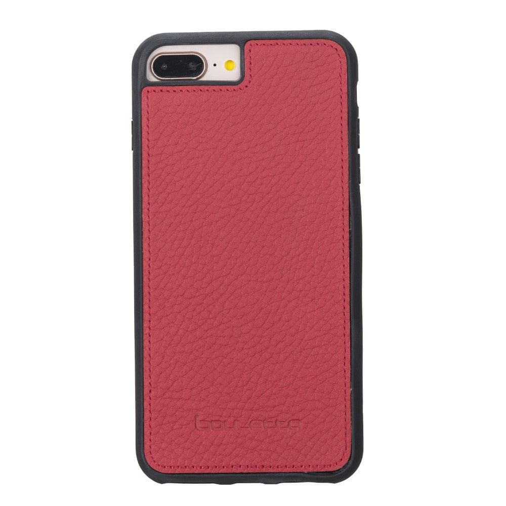 Flexible Genuine Leather Back Cover for Apple iPhone 8 Series iPhone 8 Plus / Flother Red Bouletta LTD
