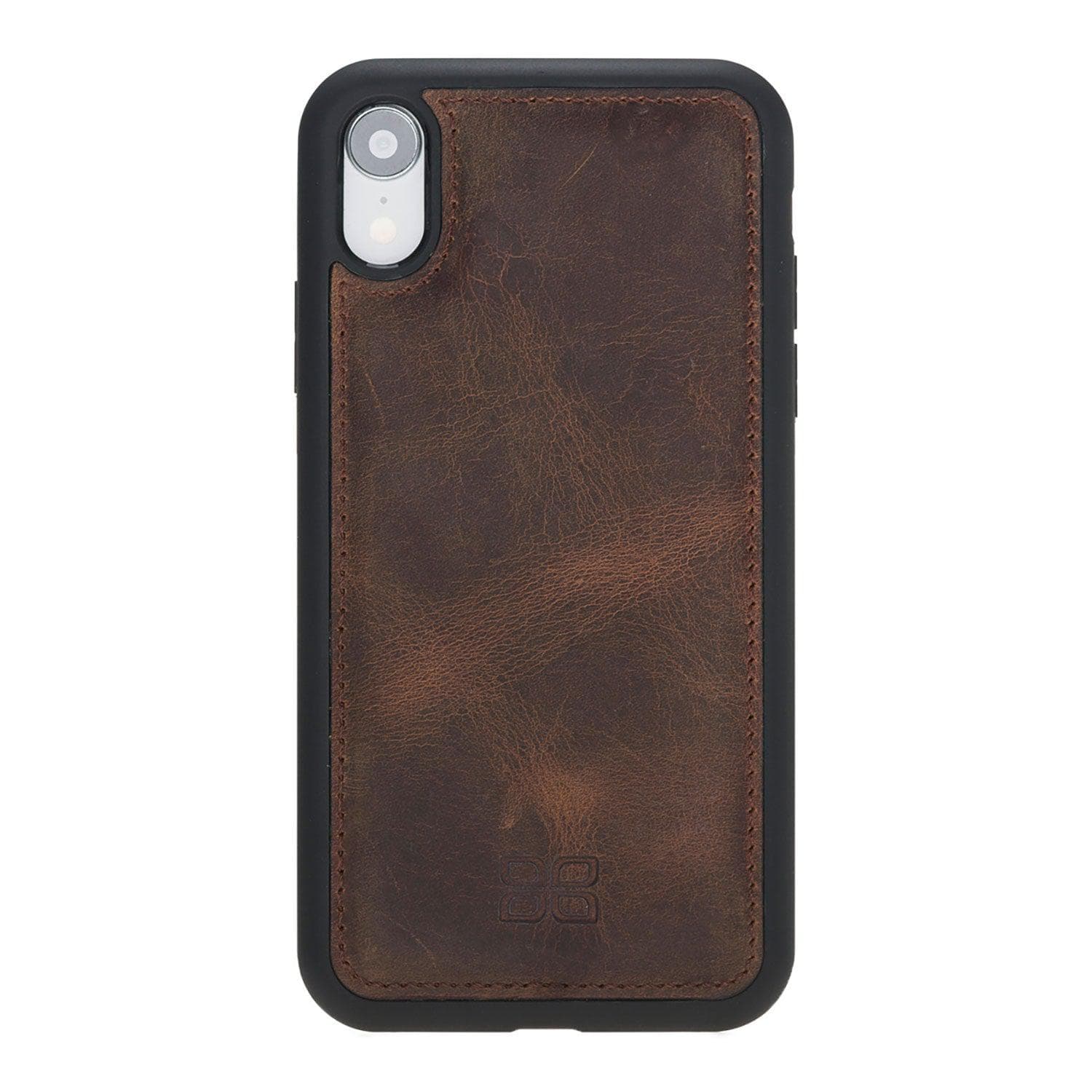 Flexible Leather Back Cover for Apple iPhone X Series iPhone XR / Brown Bouletta LTD