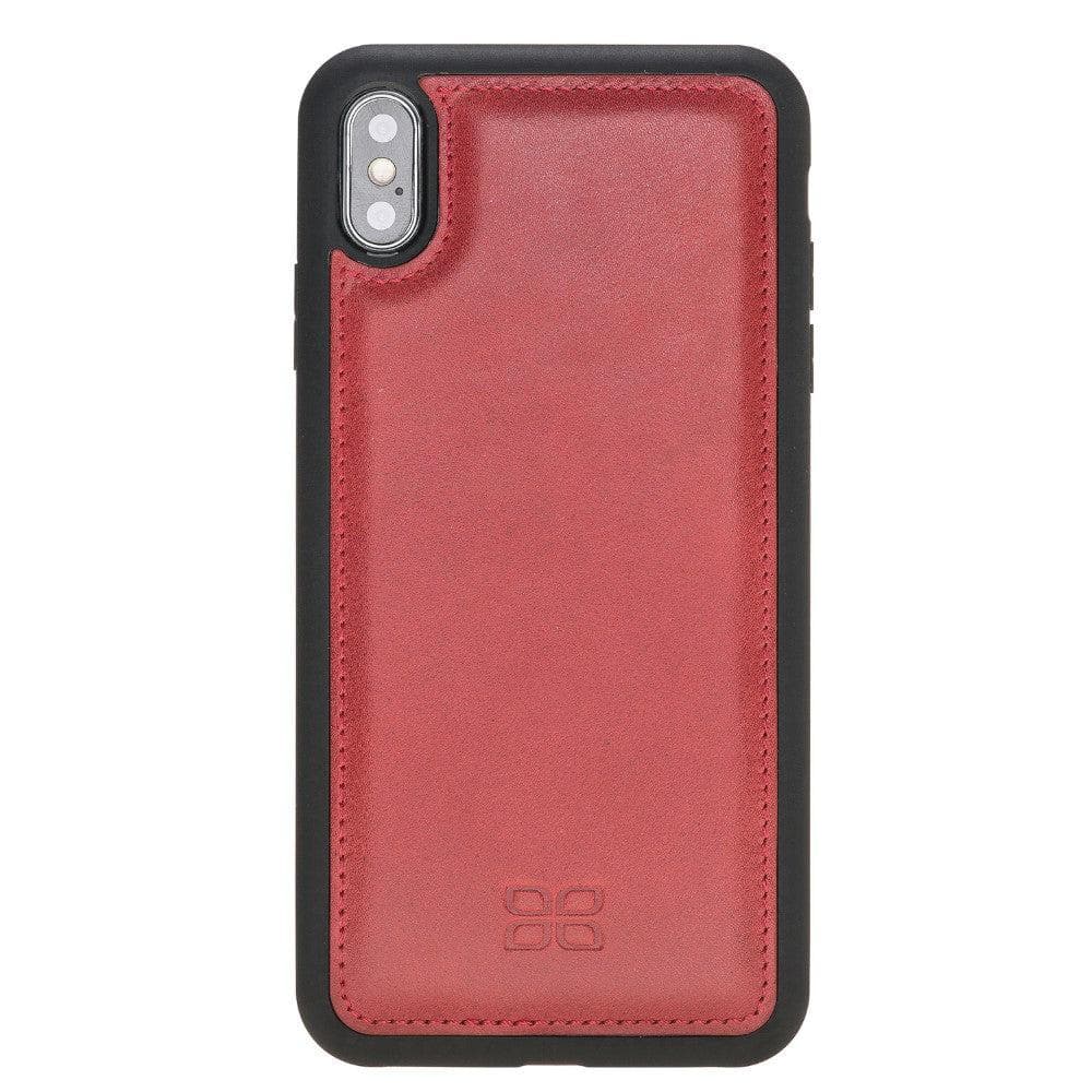 Flexible Leather Back Cover for Apple iPhone X Series iPhone XS Max / Vegetal red Bouletta LTD