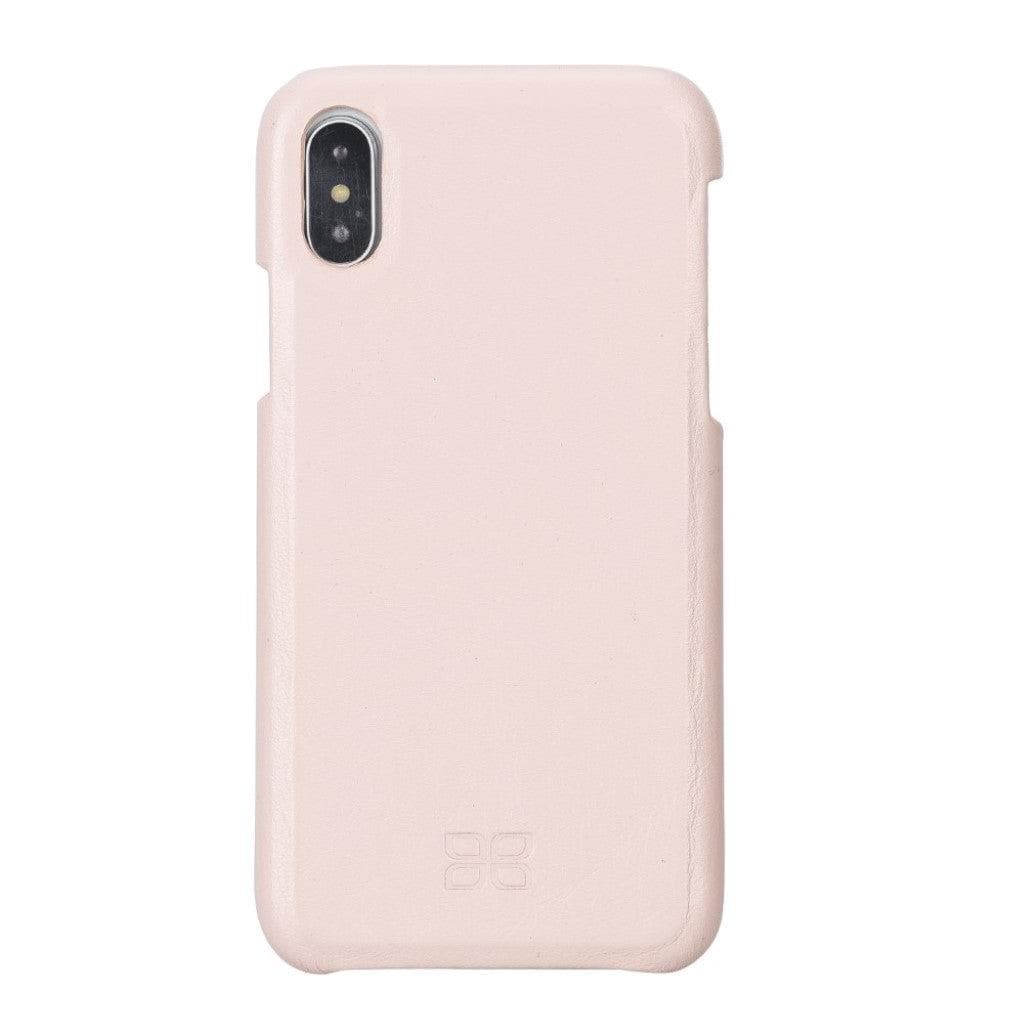 Full Leather Covered Back Cover for Apple iPhone X Series Pink / iPhone X / XS Bouletta LTD