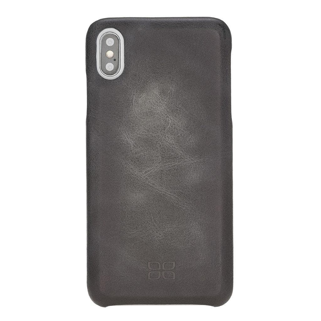 Full Leather Covered Back Cover for Apple iPhone X Series Gray / iPhone XR Bouletta LTD