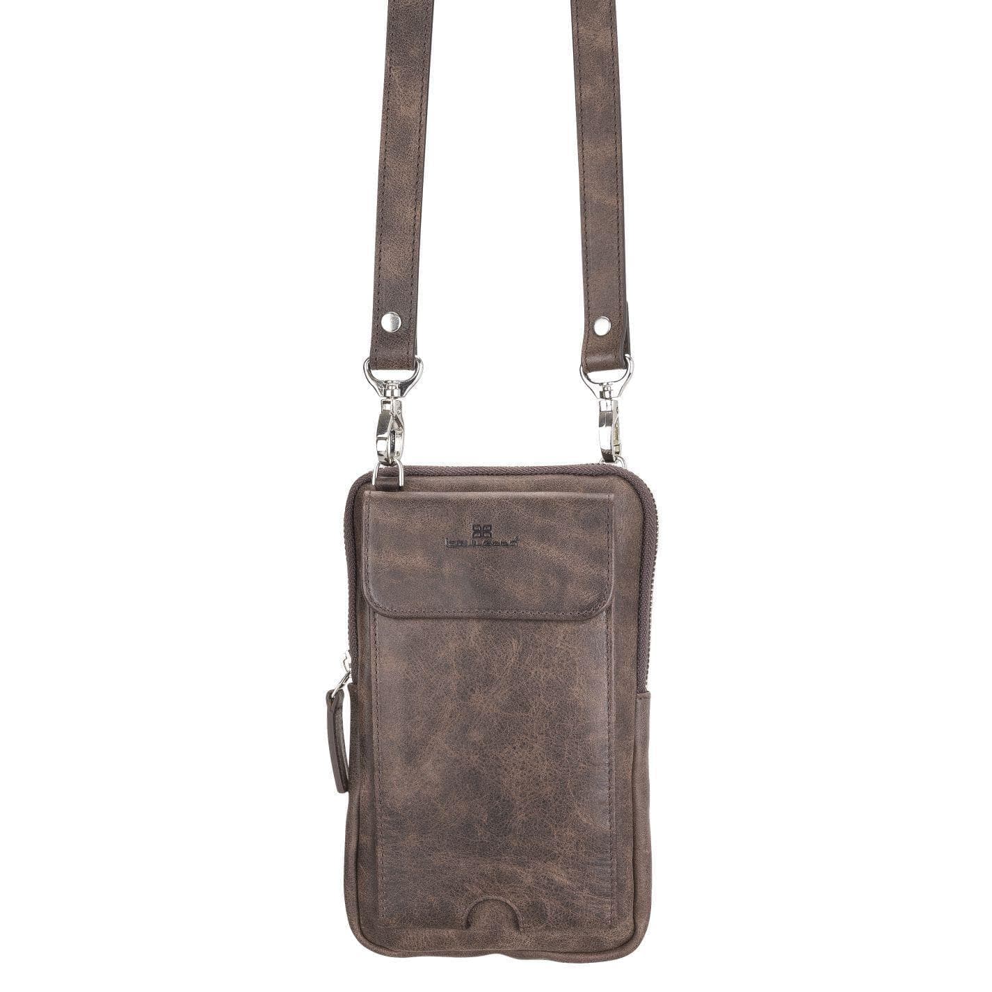 Nino Leather Crossbody Bag - Universal Wallet Case for Phones Brown Bouletta LTD