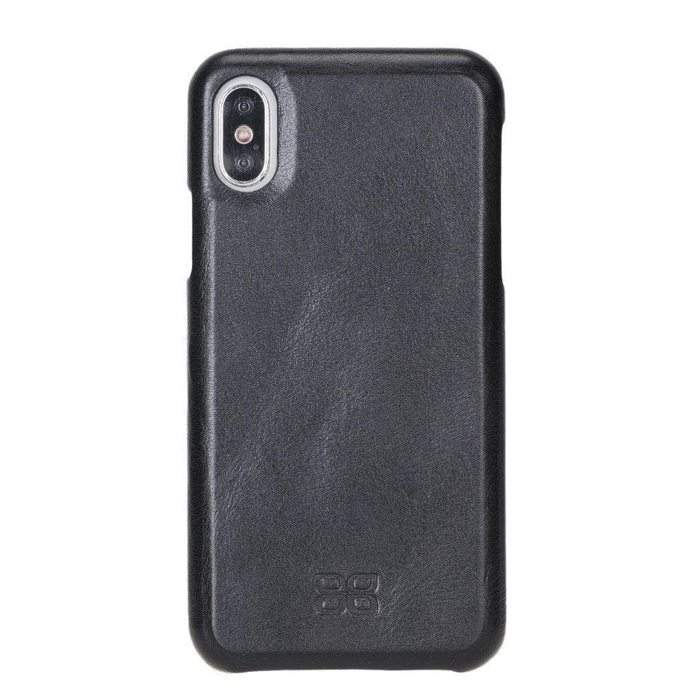 Apple iPhone X and iPhone XS Full Covered Genuine Leather Case Black Bouletta LTD