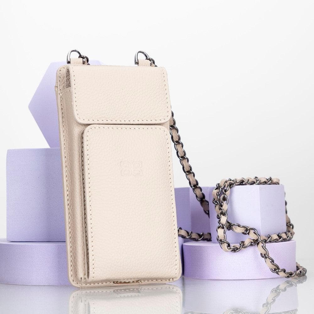 Avjin Shoulder Strap Genuine Leather Bag - Compatible with Phones up to 6.9" Mink Bouletta LTD