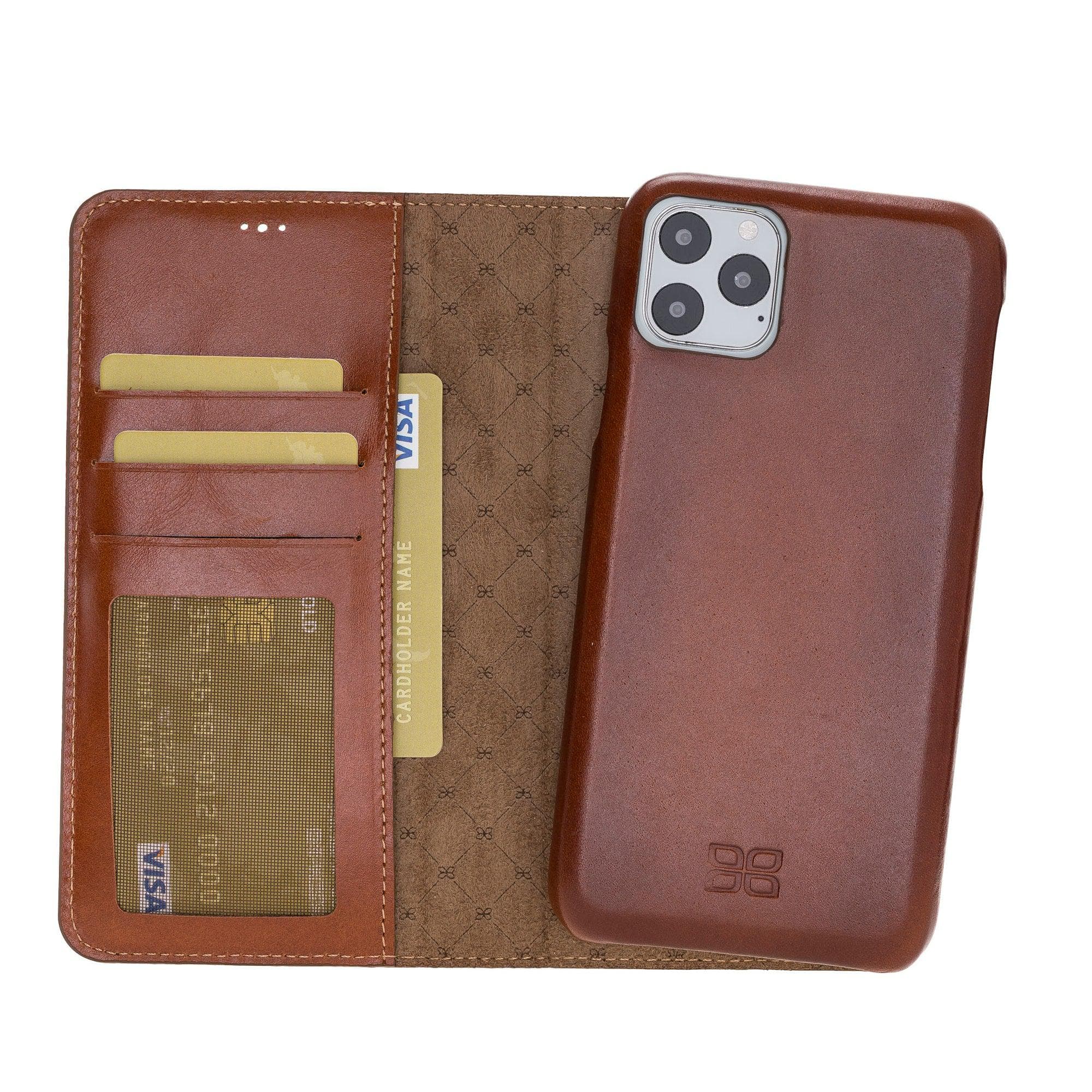 Detachable Fully Covering Leather Wallet Case For Apple iPhone 11 Series iPhone 11 Pro Max / Tan Bouletta LTD