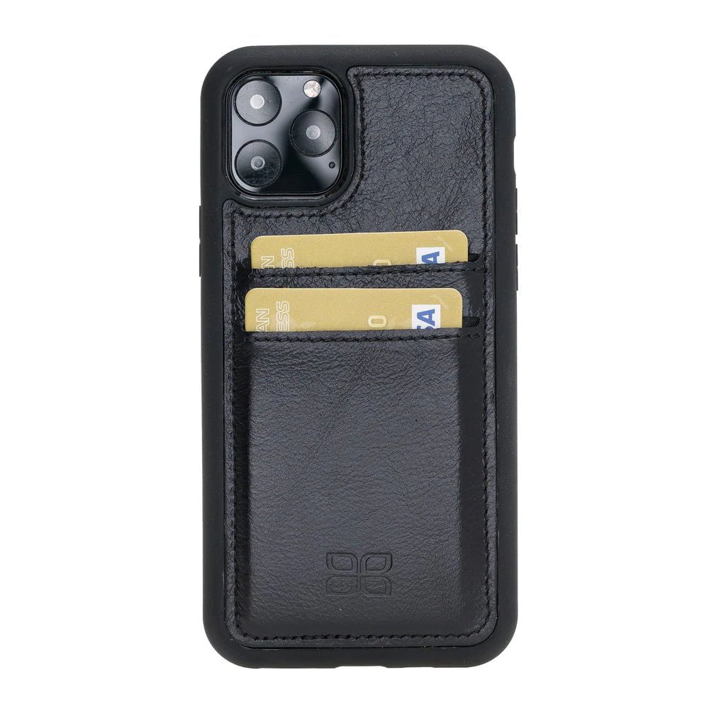 Bouletta Flexible Leather Back Cover With Card Holder for iPhone 11 Series iPhone 11 Pro / Black Bouletta LTD