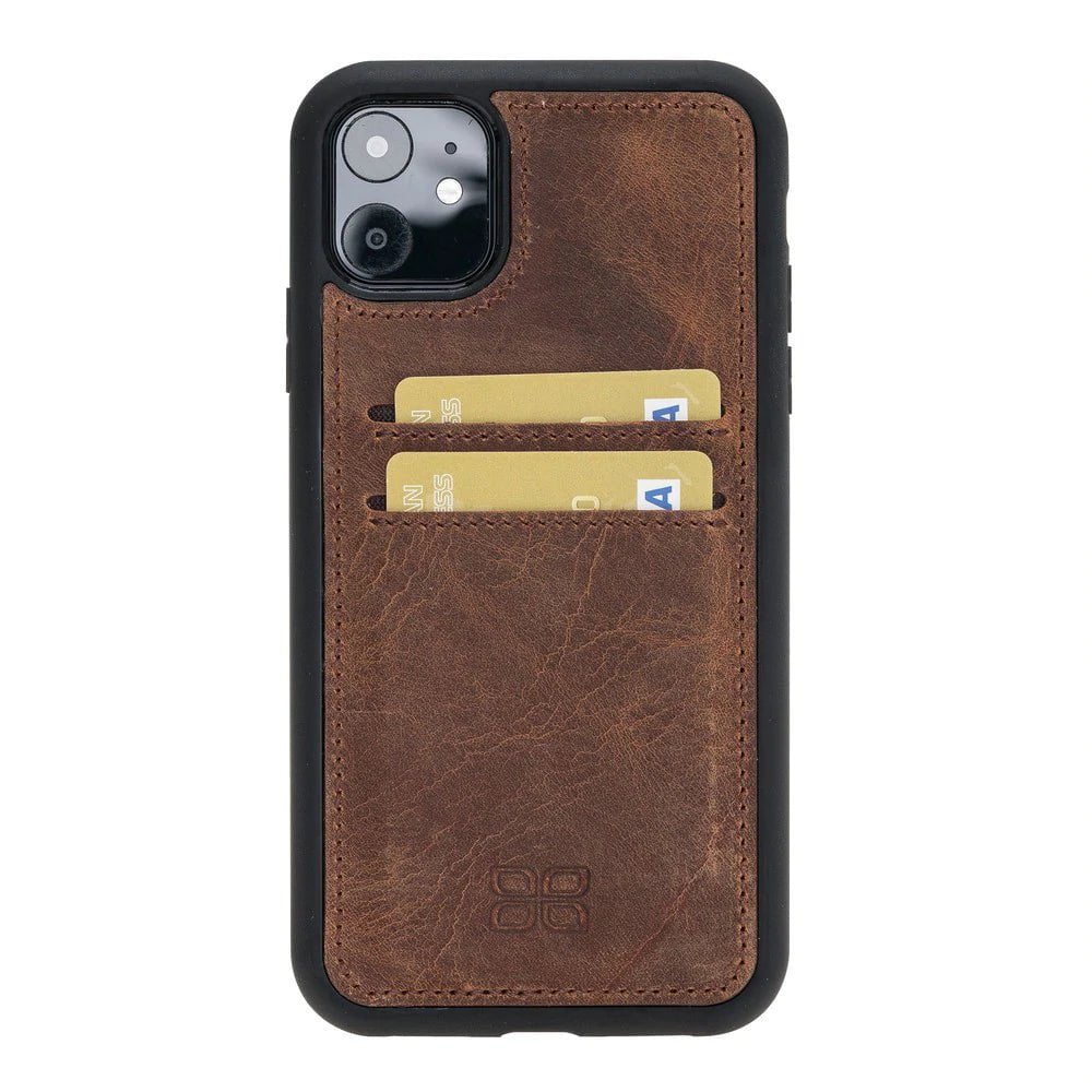 Bouletta Flexible Leather Back Cover With Card Holder for iPhone 11 Series iPhone 11 / Brown Bouletta LTD