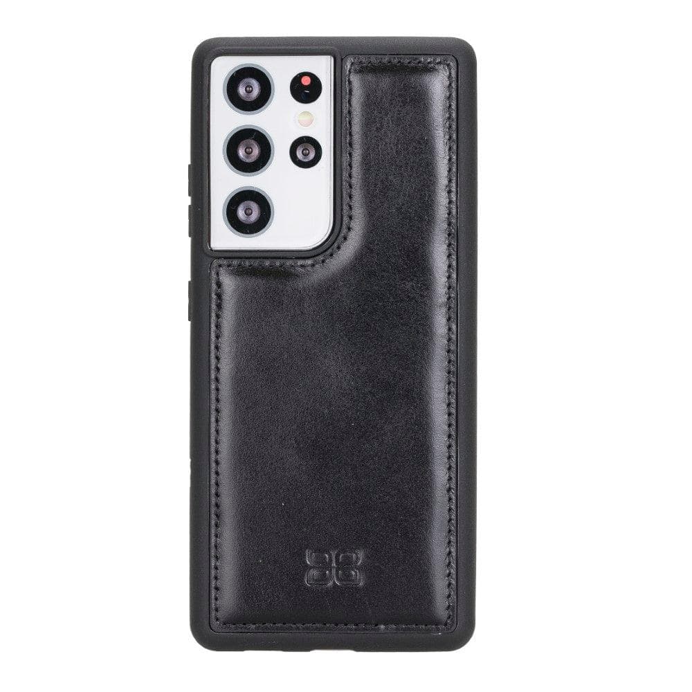 Flex Cover Back Leather Cases for Samsung Galaxy S21 Series S21 Ultra 6.8" / Black Bouletta LTD