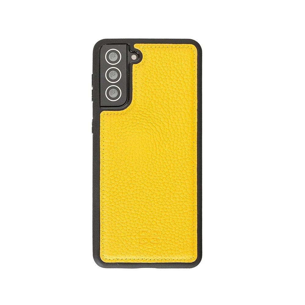Flex Cover Back Leather Cases for Samsung Galaxy S21 Series S21 Plus 6.7" / Yellow Bouletta LTD