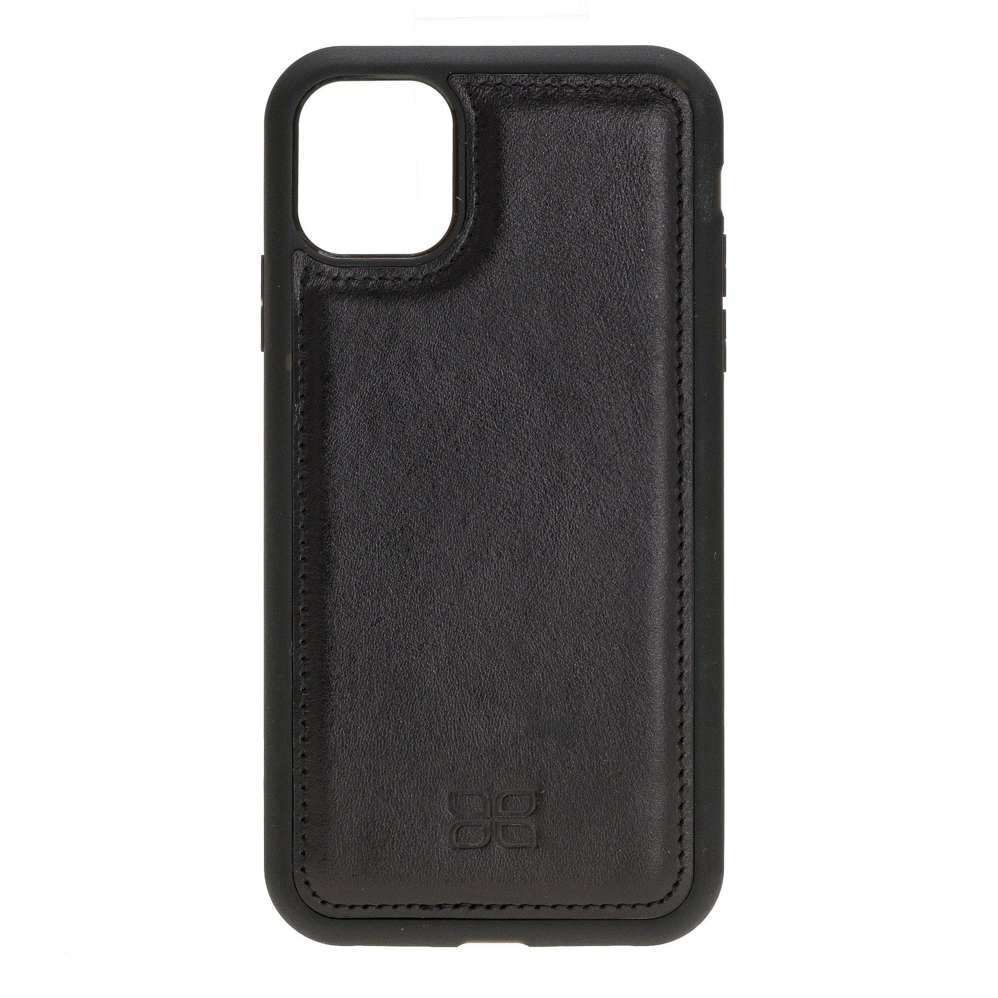 Flex Cover Leather Back Cover Case for Apple iPhone 11 Series iPhone 11 6.1" / Black Bouletta LTD
