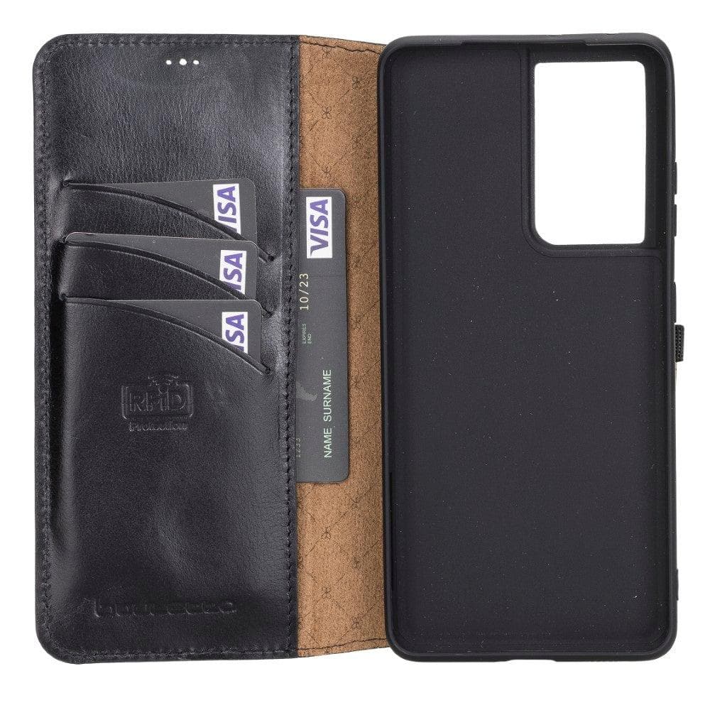 Non-Detachable Leather Wallet Cases for Samsung Galaxy S21 Series Bouletta LTD