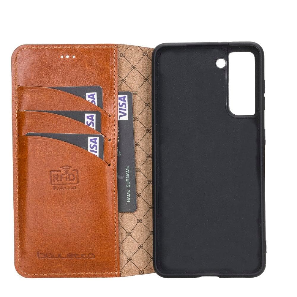 Non-Detachable Leather Wallet Cases for Samsung Galaxy S21 Series Bouletta LTD