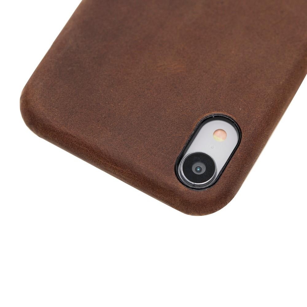 Concept Cover Leather Case for Apple iPhone XR  - Antic Brown Bouletta Shop