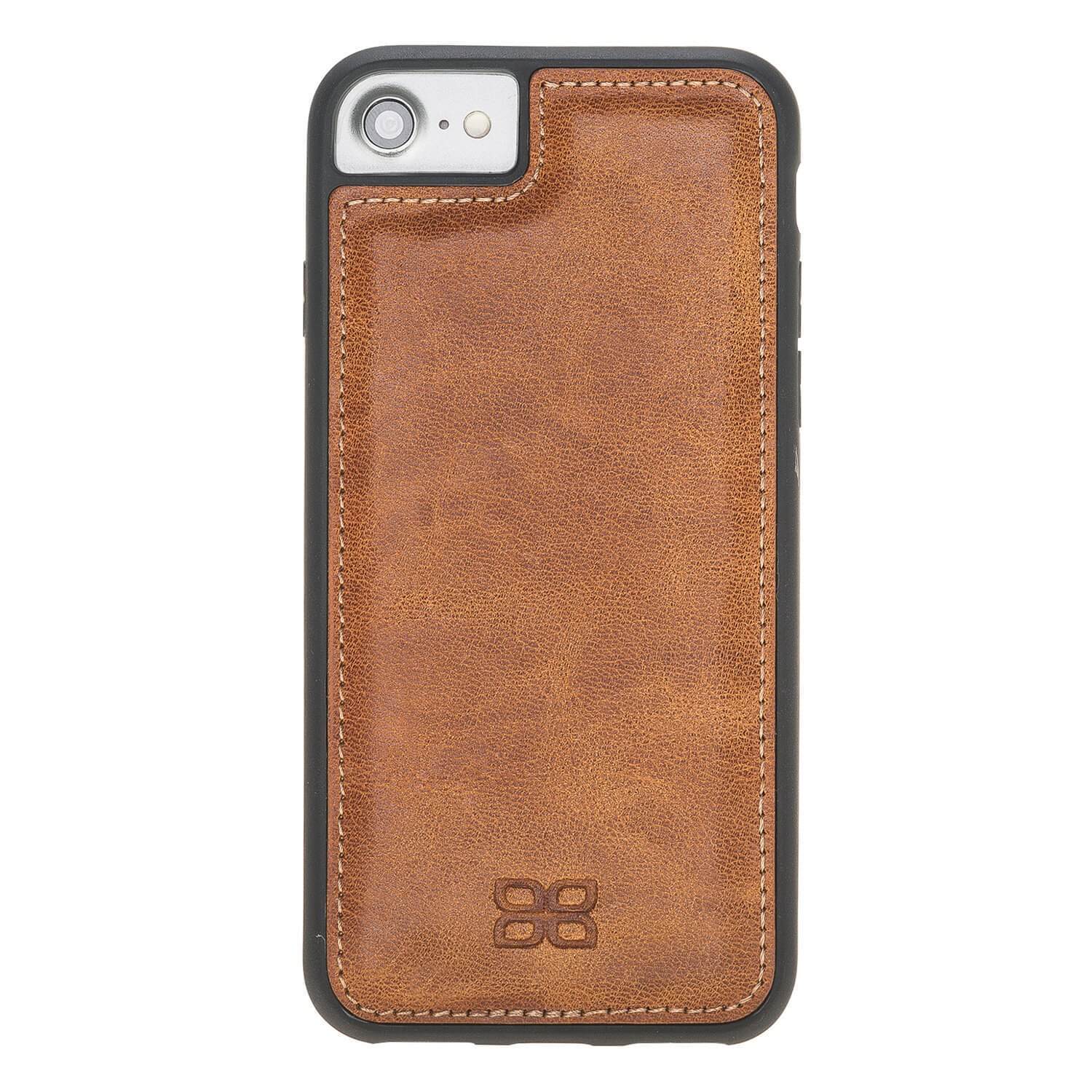 Flexible Genuine Leather Back Cover for Apple iPhone SE Series iPhone SE 3rd Generation / Vegetal Tan Bouletta LTD
