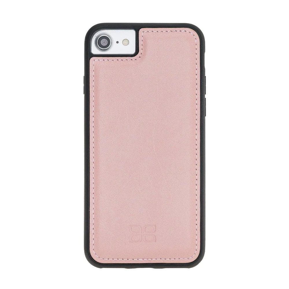 Flexible Genuine Leather Back Cover for Apple iPhone 8 Series iPhone 8 / Pink Bouletta LTD