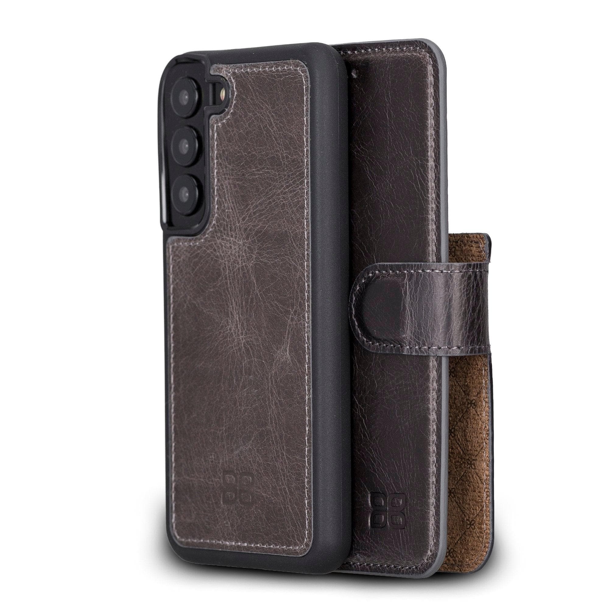 Samsung Galaxy S22 Series Leather Detachable Wallet Case S22 / Gray Bouletta LTD