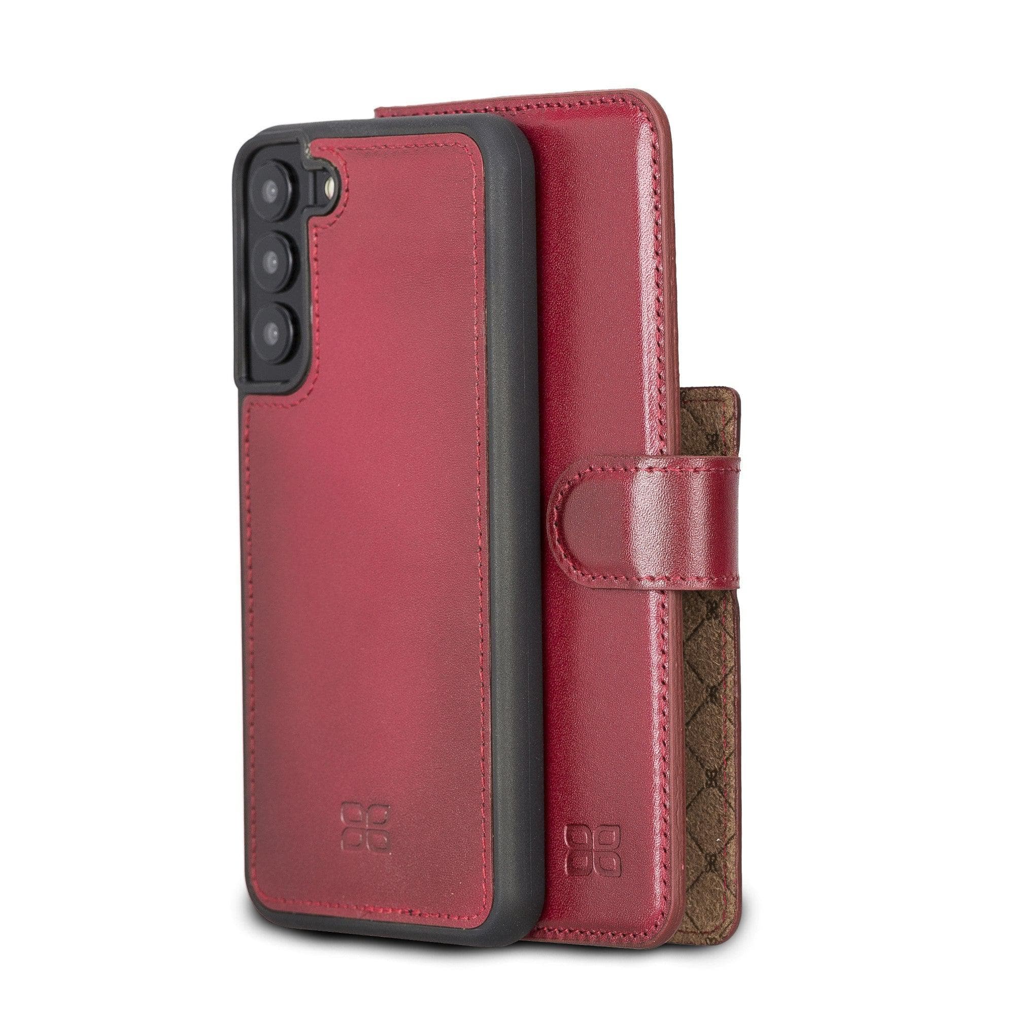 Samsung Galaxy S22 Series Leather Detachable Wallet Case S22 Plus / Red Bouletta LTD