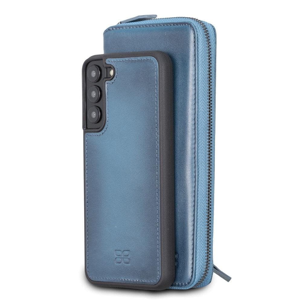 Samsung Galaxy S22 Series Zippered Leather Detachable Wallet Case S22 Plus / Blue Bouletta LTD