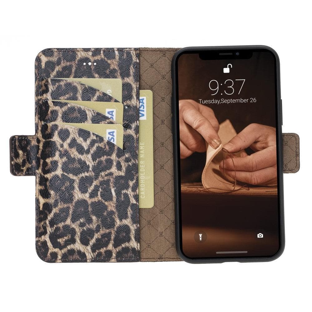Wallet Folio with ID Slot Leather Wallet Case For Apple iPhone 11 Series iPhone 11 Pro / Leopard Bouletta LTD