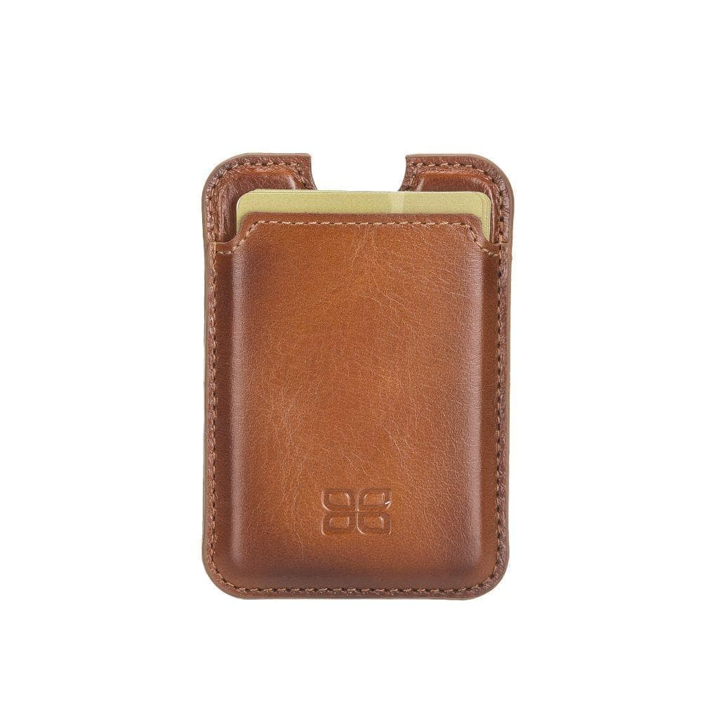 Maggy Magnetic Leather Card Holder Tan Bouletta Shop