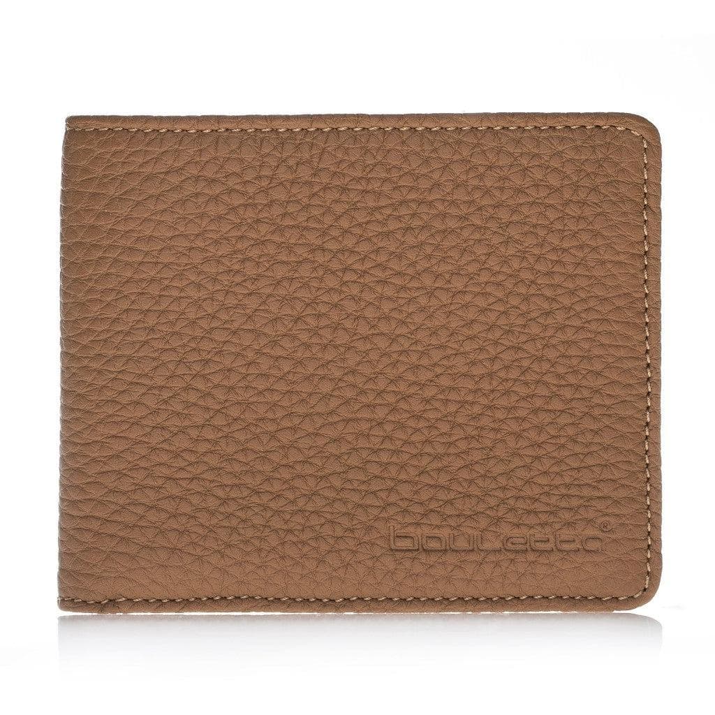 Pier Handmade and Personalised Genuine Leather Wallet for Men's Floater Tan Bouletta LTD
