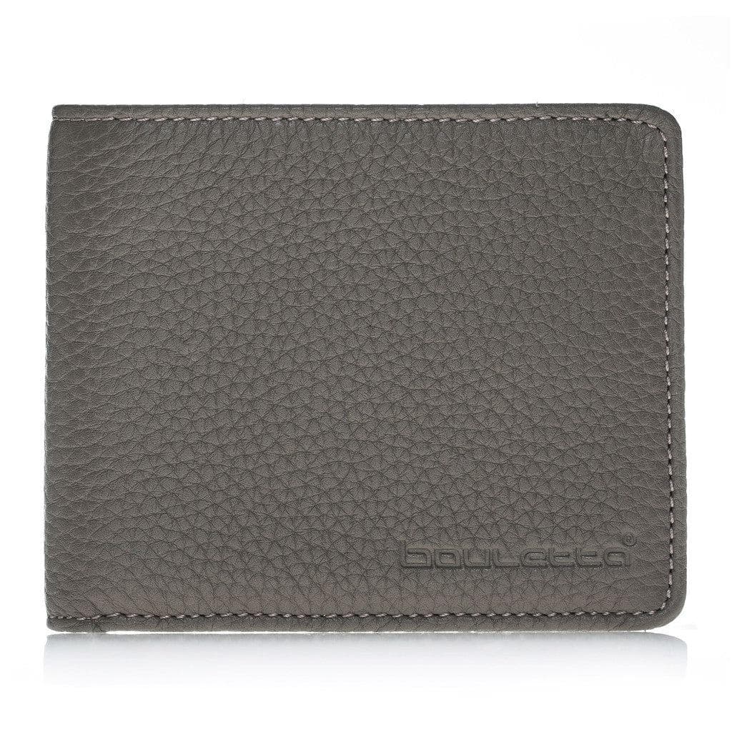 Pier Handmade and Personalised Genuine Leather Wallet for Men's Floater Gray Bouletta LTD